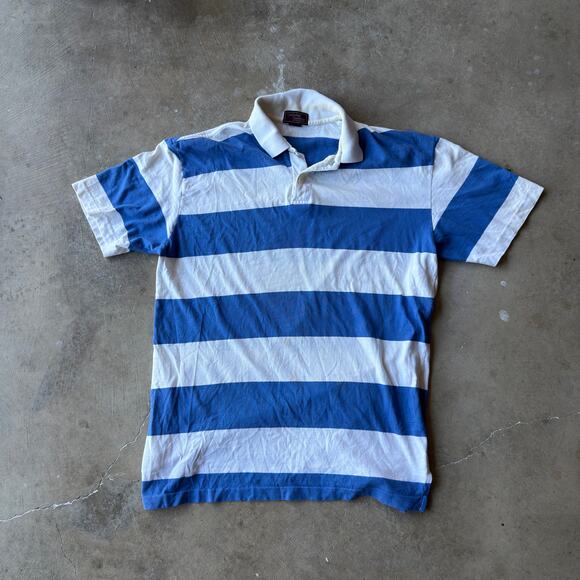 VINTAGE 90S CAMBRIDGE CLASSICS STRIPED POLO SHIRT RETRO PREPPY MENS MEDIUM - Picture 1 of 6